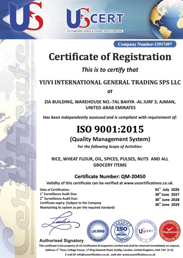 YUVI INTERNATIONAL GENERAL TRADING SPS LLC 9001